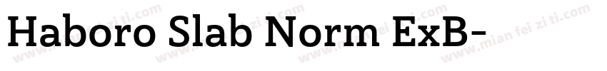 Haboro Slab Norm ExB字体转换